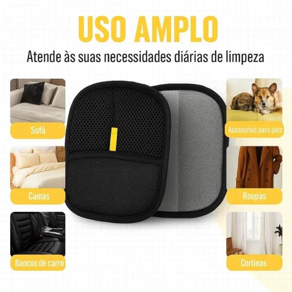 Luva Eletrostática Removedora De Pelos Pet Roupas e Estofados - Imagem 4