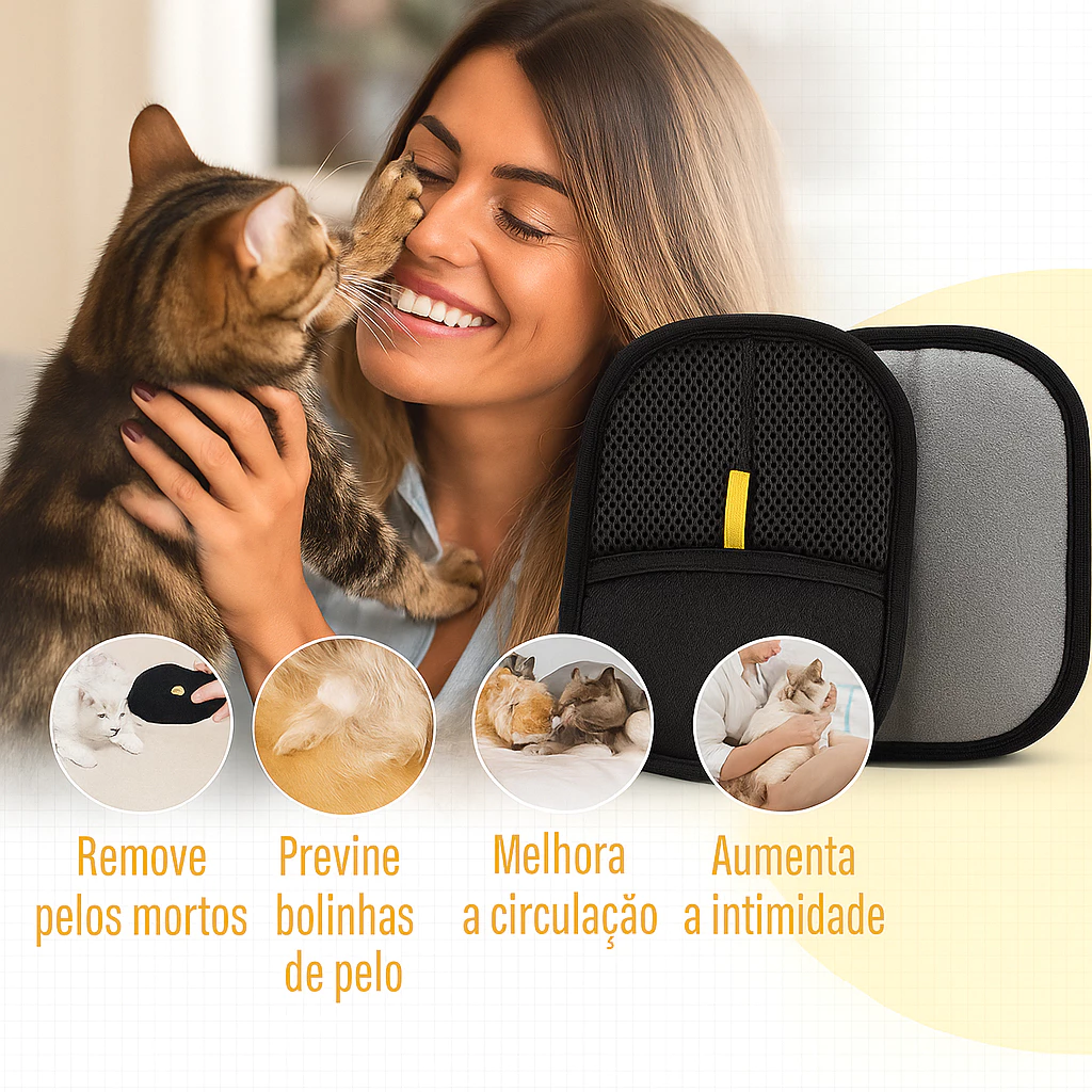 Luva Eletrostática Removedora De Pelos Pet Roupas e Estofados - Imagem 5